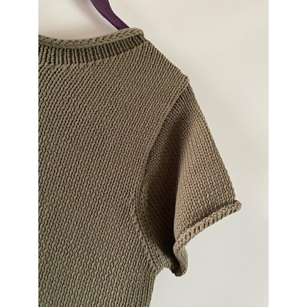 Allsaints Laze Dress Small 2 Piece Sweater Midi Slip Dress Utility Green Lined - Picture 9 of 15